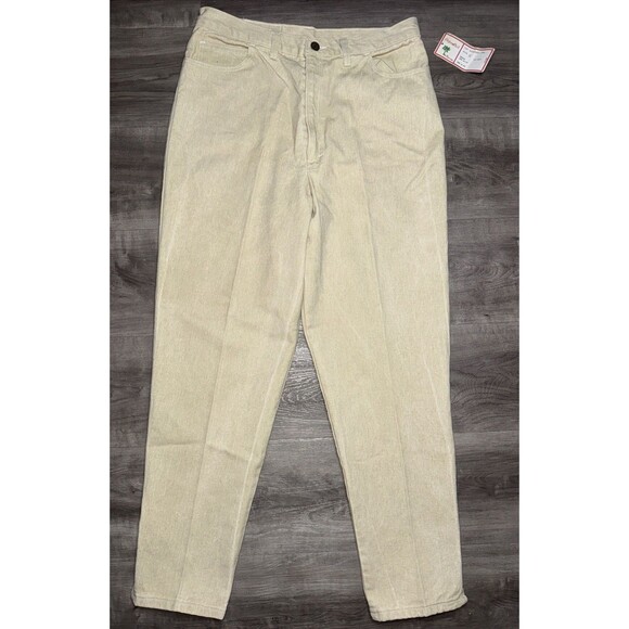 VTG 80s Palmetto’s Pants NWT Size 16 Made in USA High Rise Tapered Tan Cotton - Picture 1 of 11